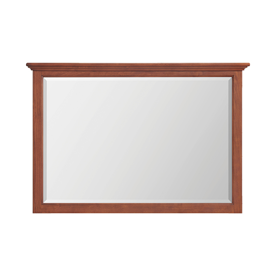 McKenzie Beveled Mirror in glazed antique cherry finish, oriented horizontally